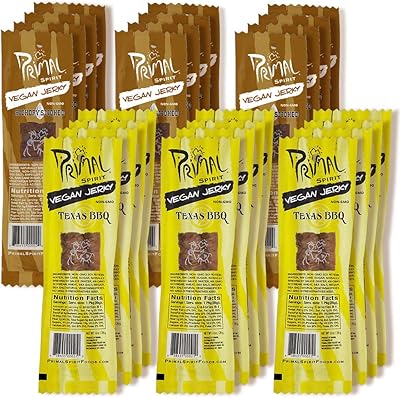 Primal spirit vegan jerky - pack énergétique de protéines de soja, 10 g.