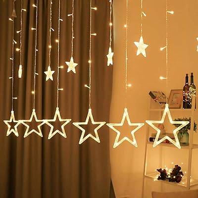 12 lumières en forme d'étoile, bande lumineuse pour rideau de chambre à coucher avec 8 modes d'éclairage - blanc chaud. DIAYTAR COTE D'IVOIRE est la destination idéale pour les achats en ligne en Côte d'Ivoire, proposant plus de 300 000 produits pour répondre à tous les besoins. La boutique en ligne généraliste mise sur la qualité de ses produits et la satisfaction de ses clients. Avec des promotions régulières et des prix attractifs, DIAYTAR COTE D'IVOIRE offre une expérience d'achat en ligne exceptionnelle.