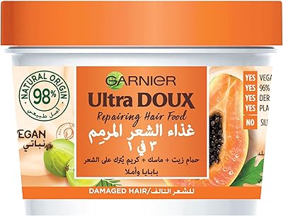 Traitement capillaire réparateur garnier ultra doux 390 ml