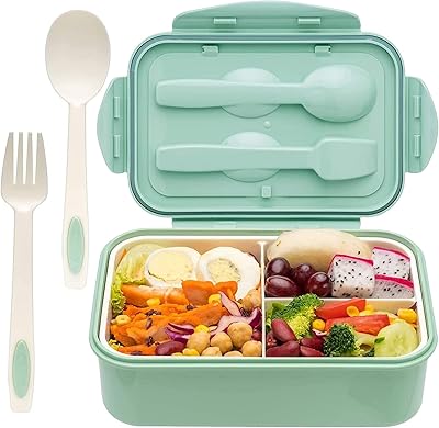 Boîte à lunch bento pour adultes, boîte à lunch à 3 compartiments pour enfants, sac à lunch avec ensemble de couverts, boîte tiffin pour l'école, vert. Avec plus de 300 000 références, DIAYTAR COTE D'IVOIRE déploie une offre considérable pour répondre aux besoins croissants des consommateurs en Côte d'Ivoire. Cette boutique en ligne s'est imposée comme leader dans son secteur grâce à sa grande sélection de produits et à des services de qualité. La confiance des clients est la clé de la réussite de DIAYTAR.