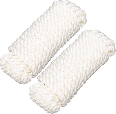 Corde d'amarrage, 2 pièces corde d'amarrage 1/2 po de diamètre 25 pieds