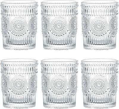 Kingrol lot de 6 tasses à eau romantiques de luxe au design vintage, 9,5 oz, adaptées aux jus, boissons, bières et cocktails. La boutique en ligne DIAYTAR COTE D'IVOIRE propose plus de 300 000 références, couvrant une large gamme de catégories de produits. Les clients peuvent y trouver des produits tels que des équipements ménagers, des vêtements, des accessoires de mode, et bien plus encore. DIAYTAR COTE D'IVOIRE s'efforce de rendre l'expérience d'achat en ligne agréable et pratique pour ses clients.