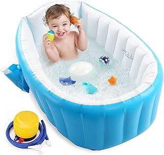 Yoyo home baignoire gonflable en plastique pour bébé, portable, antidérapante, baignoire de voyage, petite baignoire épaisse et pliable avec pompe à air (bleu). DIAYTAR COTE D'IVOIRE, c'est plus de 300 000 références à portée de clic, la boutique en ligne généraliste leader en Côte d'Ivoire propose une large gamme de produits pour répondre à vos besoins du quotidien. Avec une sélection de produits de qualité, DIAYTAR vous permet de faire vos courses en ligne en toute confiance. DIAYTAR, c'est la pratique, c'est l'innovation, c'est la facilité !