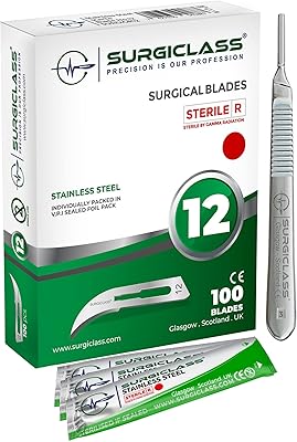 Lames de scalpel chirurgical #12 boîte de 100 en acier inoxydable stérile et manche #3 parfaits pour l'art du bois, la chirurgie, la sculpture, la réparation, l'anatomie en laboratoire, la signalisation, la fabrication de cartes, la formation en laboratoire surgigr12-100. DIAYTAR COTE D'IVOIRE se distingue par sa large sélection de produits qui répondent aux besoins des consommateurs ivoiriens. En proposant des articles allant de l'électronique aux produits alimentaires, en passant par la mode et les accessoires, cette boutique en ligne généraliste répond aux attentes de sa clientèle. Le grand avantage est de pouvoir tout acheter en ligne sans quitter son domicile.