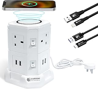 Rallonge tour karoski, 6 prises de courant 13a avec 4 stations de charge usb, câble d'extension multiprise ignifuge pour fournitures de bureau (blanc). La boutique en ligne DIAYTAR COTE D'IVOIRE est leader dans son domaine et propose aux clients une large gamme de produits de différentes catégories, allant de l'électronique aux articles de sport. Avec plus de 300 000 références, la boutique offre une expérience de shopping unique et personnalisée. Les clients peuvent profiter d'une livraison gratuite et d'une politique de retour flexible.