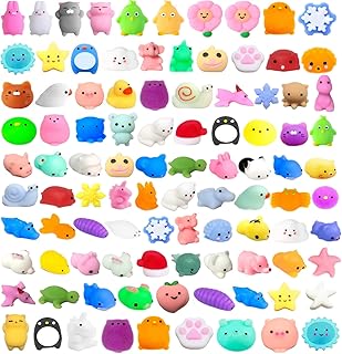 100 pièces mini kawaii animal squishy mochi jouets anti-stress pour enfants garçons filles