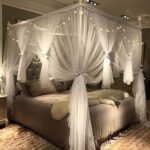 Rideau de lit à baldaquin joyrip 4 coins pour filles et adultes