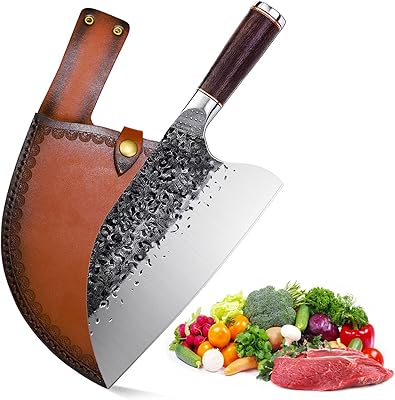 Couteau de chef de cuisine forgé à la main, couteaux de boucher pleine