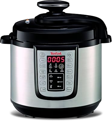 Autocuiseur électrique tout-en-un tefal (6 portions), noir/acier inoxydable, cy505e40, 6 litres, 1600 watts