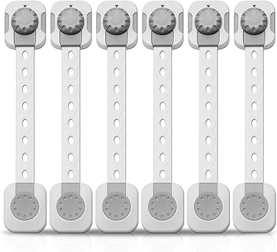 Serrures d'armoire de sécurité pour enfants apexafi - armoires, tiroirs, réfrigérateur, portes d'armoire, etc. paquet de 6 adhésifs 3m avec sangle réglable, serrure à double action et 6 protections bonus. DIAYTAR COTE D'IVOIRE est une boutique en ligne généraliste qui propose plus de 300000 références de produits. Elle est reconnue comme l'une des boutiques leaders en Côte d'Ivoire, offrant une large gamme de produits pour répondre aux besoins de ses clients.