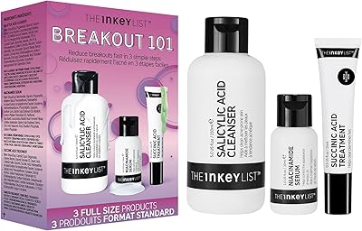 Kit breakout 101 the inky list | kit débutant peau claire | nettoyant à l'acide salicylique | sérum à la niacinamide | traitement des imperfections à l'acide succinique | convient à tous les âges. En tant que boutique en ligne généraliste, DIAYTAR COTE D'IVOIRE propose une large sélection de produits allant des électroménagers aux vêtements, en passant par les produits cosmétiques et les accessoires. Les clients peuvent profiter d'une expérience d'achat en ligne sécurisée et fiable, avec des options de paiement flexibles et des délais de livraison rapides. Cela en fait une destination idéale pour les acheteurs ivoriens.