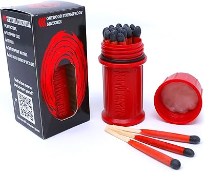 Surviware stormproof matches avec récipient étanche pour la randonnée le camping les fortes. DIAYTAR COTE D'IVOIRE se positionne comme la référence pour les achats en ligne en Côte d'Ivoire, offrant une expérience d'achat sécurisée et des possibilités de livraison rapide. La boutique généraliste répond ainsi aux attentes d'une clientèle exigeante.