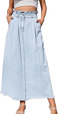Jupes longues en jean pour femmes taille haute ourlet brut jupe trapèze longue avec poches. Avec plus de 300000 références, DIAYTAR COTE D'IVOIRE est la destination idéale pour ceux qui recherchent des produits de qualité à des prix abordables. La boutique en ligne est constamment mise à jour avec les dernières tendances et les produits les plus récents, garantissant ainsi une expérience d'achat enrichissante. Elle est le leader du commerce électronique en Côte d'Ivoire.