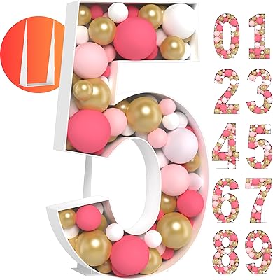 Grands chiffres de 3 pieds - cadre de ballon numéro 5 facile à assembler - numéros en mosaïque pour ballons - grands chiffres parfaits pour les décorations de fête. DIAYTAR COTE D'IVOIRE se positionne comme une boutique en ligne leader en Côte d'Ivoire, proposant une gamme variée de produits qui satisfont aux différentes exigences des consommateurs. Elle est appréciée pour sa qualité de service et sa large sélection de produits.