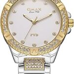 Montre analogique en métal pour femme de 32 mm avec cadran rond argenté