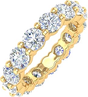 Bague de mariage avec diamant éternité 5 carats en or 14