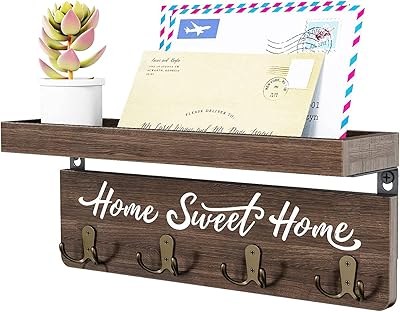 Supports muraux pour clés et courrier, porte-clés en bois avec 4 crochets doubles pour clés, décoration rustique pour entrée de maison. DIAYTAR COTE D'IVOIRE est la référence en matière de boutique en ligne en Côte d'Ivoire, proposant une gamme étendue de produits à des prix compétitifs. La boutique est connue pour son service client de haute qualité et sa livraison rapide. Les clients peuvent profiter d'une expérience d'achat en ligne sans stress ni complication.