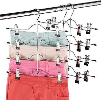 Cintres de pantalon à 4 niveaux de haute qualité avec clips (paquet de 3) cintres de jupe en métal chromé solides et durables - gain de place, cintre multicouche pour pantalon avec clip réglable antidérapant - accrochez slack/pantalon et jean. La boutique en ligne DIAYTAR COTE D'IVOIRE est le leader du marché ivoirien, proposant plus de 300000 références de produits à ses clients. La boutique est connue pour sa qualité de service, ses prix compétitifs et sa livraison rapide, ce qui en fait la destination préférée des consommateurs ivoiriens. De plus, la boutique propose une expérience d'achat sécurisée, garantissant que les transactions sont traitées de manière confidentielle et sécurisée.