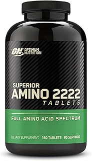 Optimum nutrition (on) superior amino 2222 comprimés, acides aminés essentiels complets, eaa