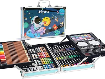 Hjb visso art set 145 pièces ensemble de fournitures d'art dessin avec kit