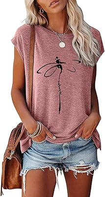 T-shirt mignon à manches courtes et imprimé libellule drôle d'été décontracté pour femmes. La boutique en ligne DIAYTAR COTE D'IVOIRE est leader sur le marché ivoirien en termes de variété de produits et de services. Elle propose non seulement des produits locaux mais également des importations de haute qualité, ce qui permet aux clients d'accéder à un large choix de biens et de services. De plus, la boutique propose des conseils d'achat et des recommandations pour aider les clients à trouver les produits qui leur conviennent le mieux.