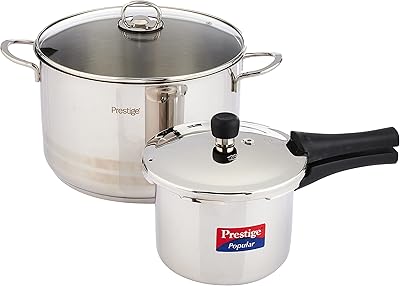 Autocuiseur prestige populaire en acier inoxydable 3l de sleek & simple + marmite prestige infinity 28 cm. DIAYTAR COTE D'IVOIRE est une boutique en ligne leader en Côte d'Ivoire, proposant une large gamme de produits à des prix compétitifs. La boutique en ligne garantit la satisfaction de ses clients en leur offrant des produits de haute qualité et un service client exceptionnel. Les clients peuvent contacter le service client pour toute question ou problème.