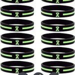 Bracelets en silicone avec ruban de sensibilisation vert (12 pièces)