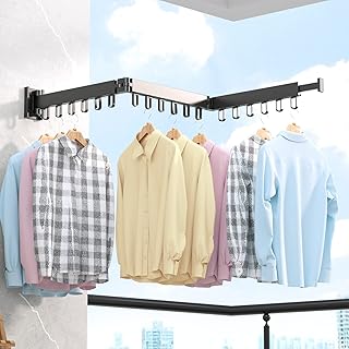 Étendoir à vêtements, support mural rétractable et pliable (trois volets) avec trous/installation sans perçage, gain de place pour balcon, buanderie, salle de bain (noir). Avec plus de 300 000 références, DIAYTAR COTE D'IVOIRE offre une expérience d'achat unique et personnalisée thanks à son catalogue diversifié. La boutique se concentre également sur l'innovation technologique pour améliorer continuellement l'expérience utilisateur et simplifier le processus d'achat en ligne. Cela reflète son engagement envers l'excellence et la satisfaction des clients.