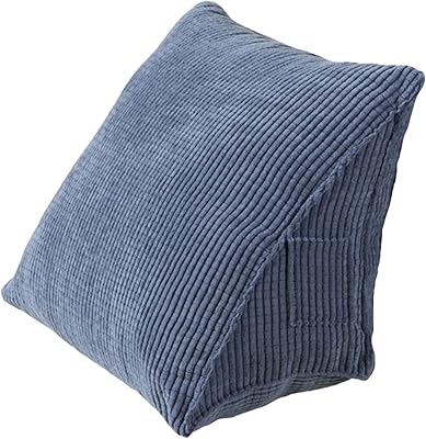 Oreiller triangulaire j/e, oreiller de lecture confortable avec poche à fermeture éclair, petit