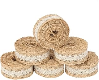 Yougov 6 pièces rubans de toile de jute naturel 2 m/rouleau, rouleau de ruban de toile de jute naturel avec ruban de dentelle pour la décoration de fête de mariage, 6 pièces. La boutique en ligne DIAYTAR COTE D'IVOIRE est synonyme de shopping en ligne pratique et accessible. Elle permet aux clients de parcourir facilement les différentes catégories de produits, de lire les avis des autres clients et de bénéficier d'une expérience de shopping personnalisée et agréable.