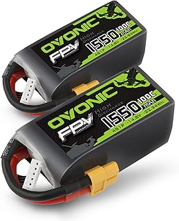 Batterie lipo ofonic 4s 100c 1550mah 14,8v avec connecteur xt60 pour drone quadricoptère