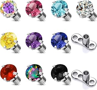 10-12pcs 14g ancrage cutané en acier chirurgical, base de bijoux de perçage cutané à filetage interne, kits de perçage cutané d'implant en zircone cubique. DIAYTAR COTE D'IVOIRE, c'est la référence pour les achats en ligne en Côte d'Ivoire. Nous proposons une gamme étendue de produits allant de la mode masculine, féminine et enfantine, aux produits électroniques, en passant par les accessoires et les produits pour la maison. Nos clients bénéficient d'un large choix et de prix compétitifs.