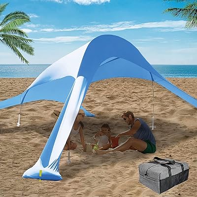 Tente de plage avec auvent upf 50+, 10 x 10 pieds, tente