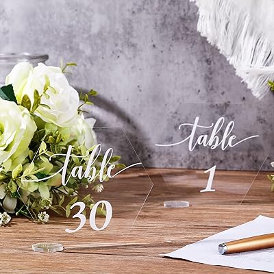 30 pièces numéros de table en acrylique 1-30 pour les mariages. La boutique en ligne DIAYTAR COTE D'IVOIRE propose plus de 300000 références de produits, ce qui en fait l'une des plus grandes boutiques en ligne de Côte d'Ivoire. Les clients peuvent trouver des produits pour la maison, la mode, les loisirs et bien plus encore. La boutique en ligne assure une livraison sécurisée et rapide à travers le pays.