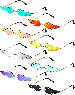 8 paires de lunettes de soleil sans monture en forme de flamme de feu, lunettes de soleil amusantes, à la mode, design de fête, pour femmes et hommes. La boutique en ligne DIAYTAR COTE D'IVOIRE propose un large choix de produits de qualité, allant des produits alimentaires aux accessoires de mode. Avec plus de 300 000 références, elle répond aux besoins les plus divers de ses clients. La boutique est appréciée pour son service de livraison rapide et son engagement à offrir des produits de qualité.