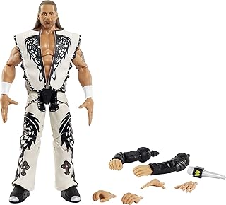 Figurine wwe shawn michaels wrestlemania elite avec tenue d'entrée et pièces vince mcmahon