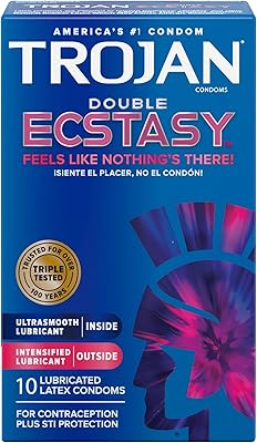 Préservatifs trojan ecstasy double deluxe en latex, 10 pièces. DIAYTAR COTE D'IVOIRE est une boutique en ligne généraliste qui propose plus de 300000 références de produits, répondant ainsi à tous les besoins de ses clients. Elle est devenue la boutique leader en Côte d'Ivoire grâce à sa large gamme de produits et à son service de qualité. Avec DIAYTAR COTE D'IVOIRE, les clients peuvent acheter en ligne avec confiance et rapidité.