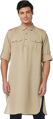 Chemise homme nayak avec boutons de longueur de chemise classique et col