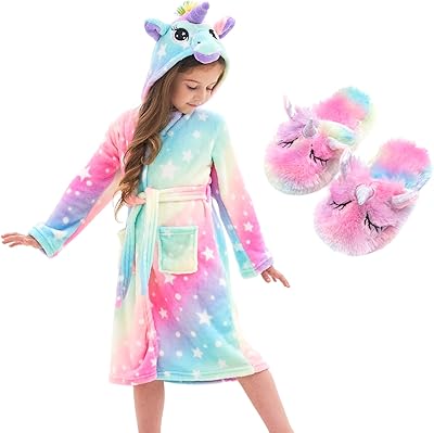 Fzosm chemise de nuit douce à capuche licorne pour filles avec chaussons licorne - cadeaux pour filles. La plateforme en ligne de DIAYTAR COTE D'IVOIRE est conçue pour offrir une expérience d'achat en ligne fluide et sécurisée, avec des outils de navigation intuitifs et des méthodes de paiement variées pour plus de commodité.