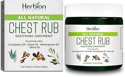 Herbion naturals chest rub 100 ml - pommade apaisante naturelle avec des fumigants apaisants soulage la toux, le rhume, le nez et la poitrine bouchés. Avec plus de 300 000 références, Diaytar Côte d'Ivoire est la boutique en ligne la plus fournie de Côte d'Ivoire, offrant à ses clients une variété sans fin de produits de qualité. La boutique se distingue par son engagement envers la satisfaction de ses clients, offrant des services de livraison rapides et des retours faciles. Cela a contribué à établir Diaytar Côte d'Ivoire comme une marque de confiance.