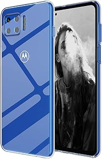 Igalo clear coque pour motorola one 5g plus, mince souple silicone tpu absorption