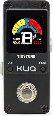Kleq tiny tone tuner pédale pour guitare et basse - mini - chromatique
