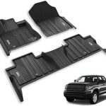 Tapis de sol 3w compatibles avec toyota tundra 2014-2021 capuchon cromax en caoutchouc