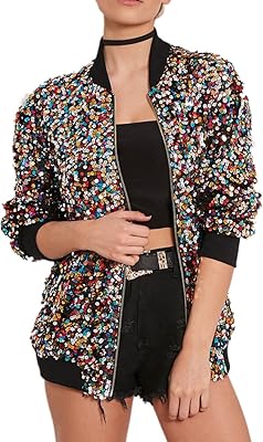 Veste zippée à manches longues et sequins crysay pour femme, arc-en-ciel. DIAYTAR COTE D'IVOIRE, la référence en matière de commerce en ligne en Côte d'Ivoire, propose une gamme élargie de produits allant de l'électronique à la mode en passant par les produits alimentaires. Avec plus de 300 000 références, la boutique en ligne répond aux besoins de tous les consommateurs. DIAYTAR COTE D'IVOIRE est la boutique en ligne la plus visitée en Côte d'Ivoire.