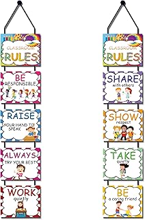Ensemble d'affiches de règles de classe à suspendre à la porte de la salle de classe, 10 pièces, ensemble de décorations scolaires, bannière de motivation pour la maternelle, le primaire et le collège. La boutique en ligne DIAYTAR COTE D'IVOIRE offre une expérience d'achat unique avec plus de 300 000 produits disponibles. Elle propose des services de paiement sécurisés et des options de livraison flexibles pour répondre aux besoins de ses clients. C'est la destination idéale pour ceux qui cherchent à acheter des produits en ligne de manière pratique et sécurisée.
