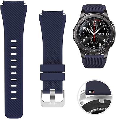 Bracelet de montre sabo samsung gear s3 frontier/classic en silicone, bracelet sport