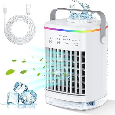 Refroidisseur d'air personnel arabest, ventilateur de refroidissement pour climatiseur personnel, 4 vitesses
