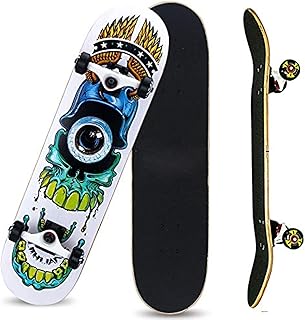 Moonman skateboard standard 31 pouces complet pour enfants adultes compétition professionnelle double kick