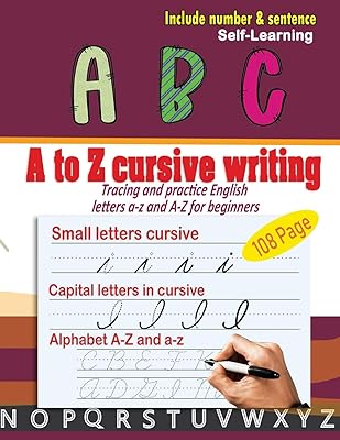 Écriture cursive de a à z : cahier d'exercices d'écriture cursive - traçage et pratique des lettres anglaises a-z et a-z pour les débutants. DIAYTAR COTE D'IVOIRE est la boutique en ligne idéale pour les consommateurs qui cherchent à découvrir de nouvelles marques et de nouveaux produits. Avec une large sélection de produits, les clients peuvent découvrir de nouvelles marques et de nouveaux produits qui ne sont pas disponibles ailleurs. DIAYTAR COTE D'IVOIRE est le partenaire idéal pour les consommateurs qui cherchent à élargir leurs horizons et à essayer de nouvelles choses.