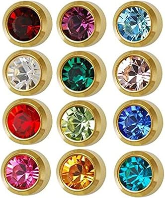 Boucles d'oreilles piercing d'oreille en acier chirurgical doré de 4 mm, 12 paires